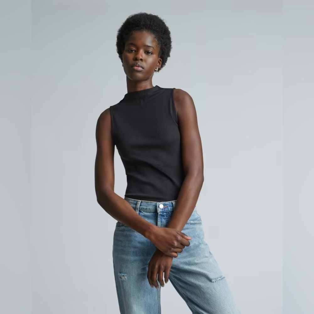 The Supima® Micro-Rib Funnel-Neck Tank